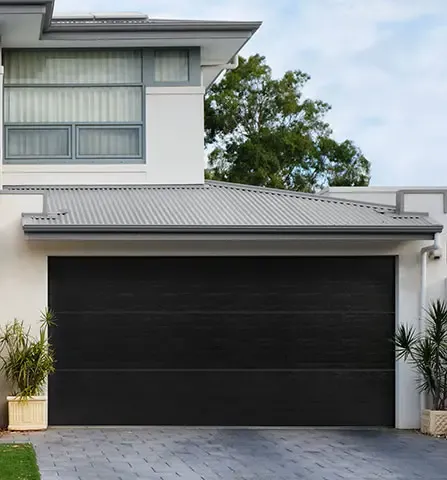 Traditional raised panel garage door