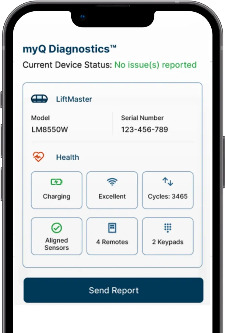 myQ smartphone app — open, close, and monitor your garage door from anywhere