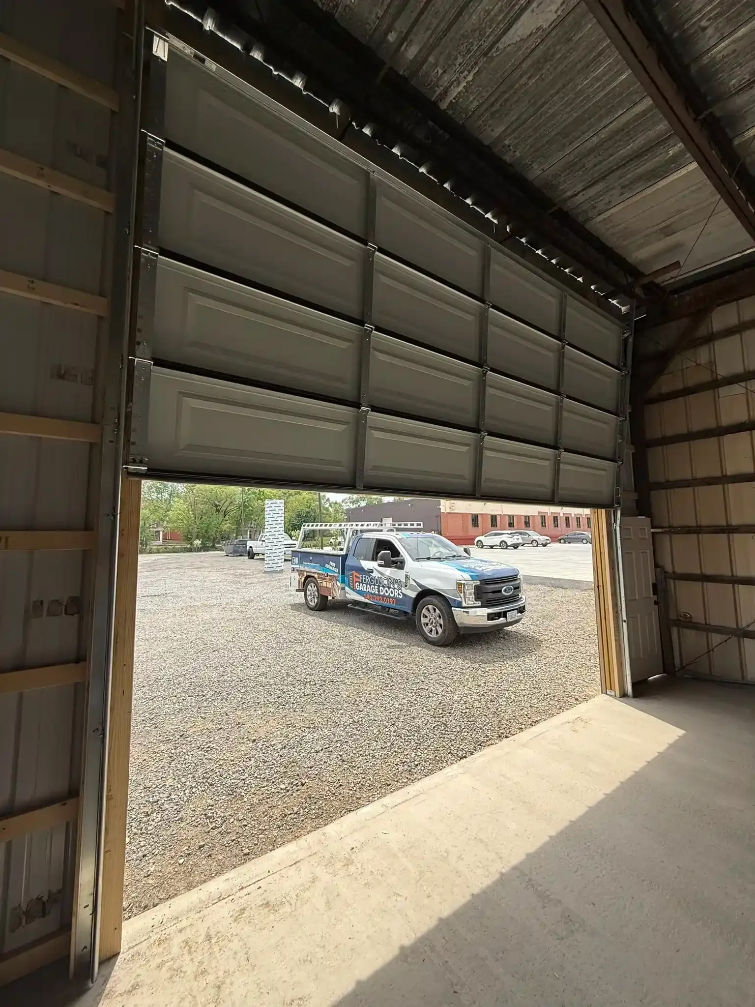 Commercial garage door installation