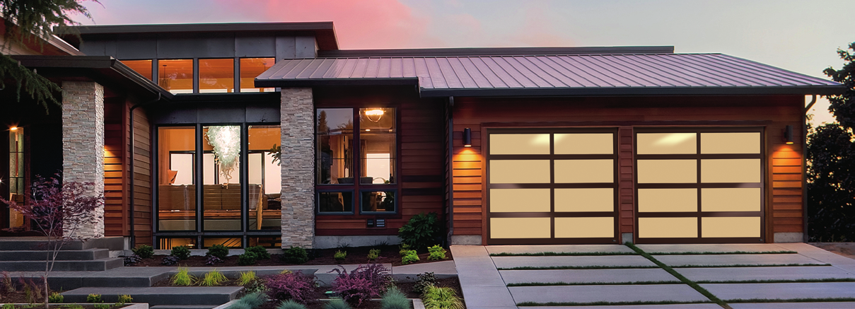 Amarr garage door installed on a modern home